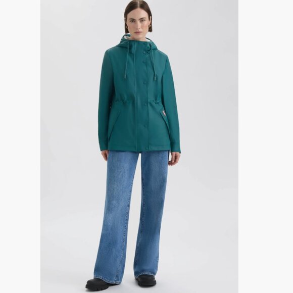 NEW HUNTER Acacia Rubberized Rain Jacket in Deep Ocean for women 825 8m4 - Picture 5 of 10